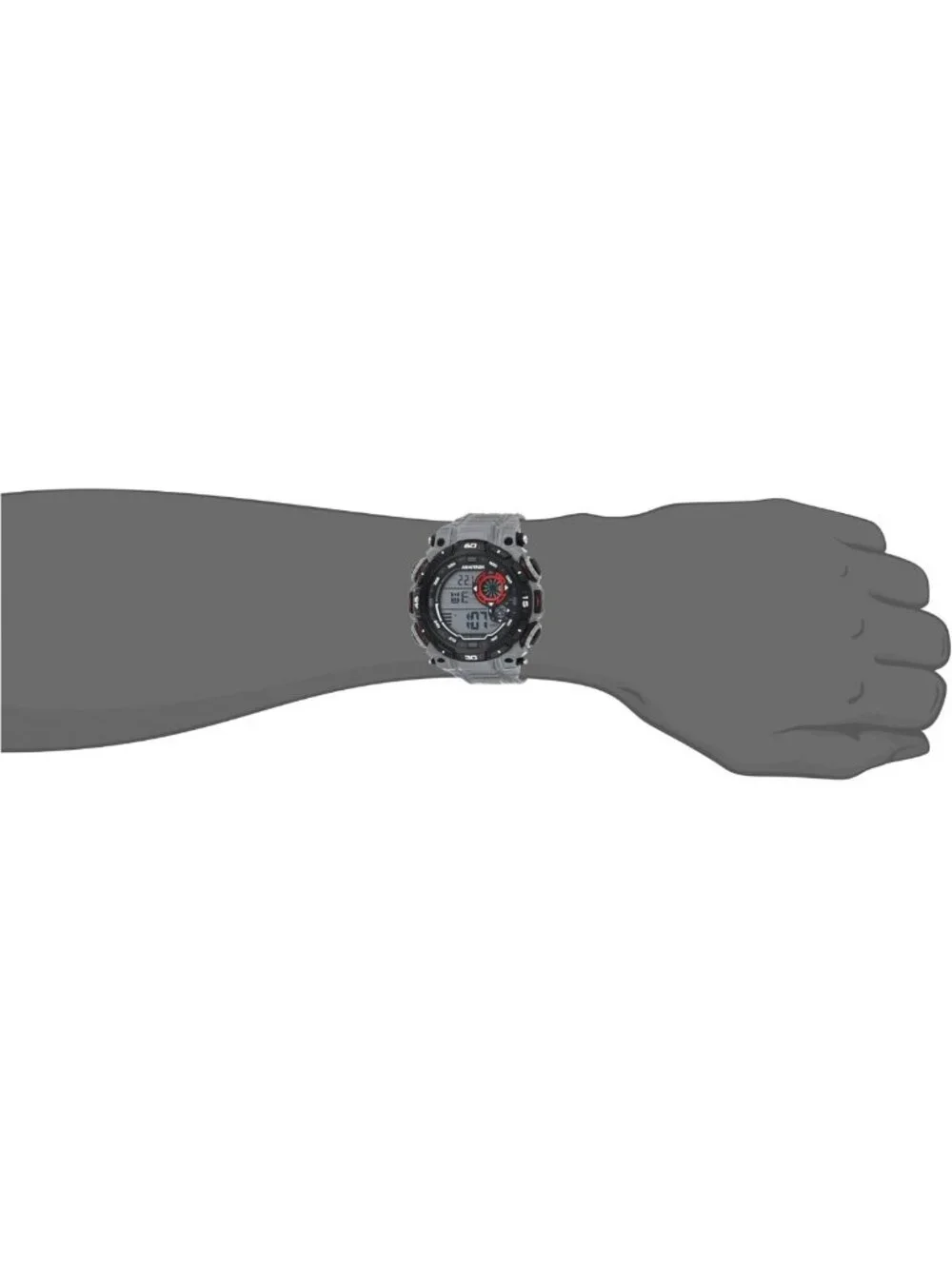 Men's Digital Chronograph Watch with Resin Strap - Sporty, Durable, Waterproof